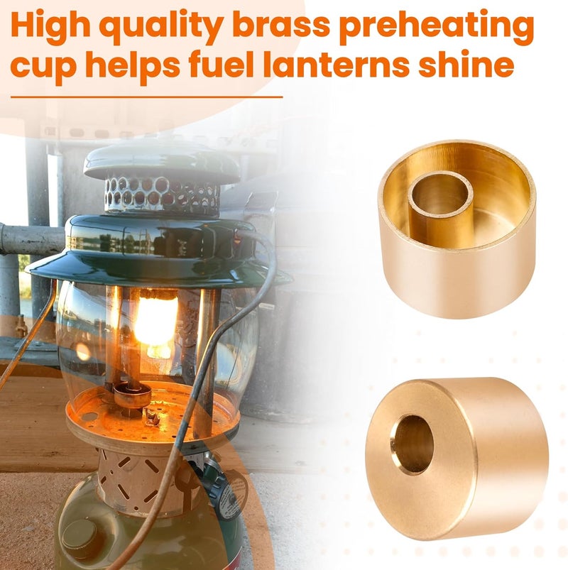 LVACODV Kerosene Lantern Preheater Cup for Coleman Lanterns - Brass Lantern Accessory, Fits Coleman Lantern Parts (Part Number 2015101) - Image 3